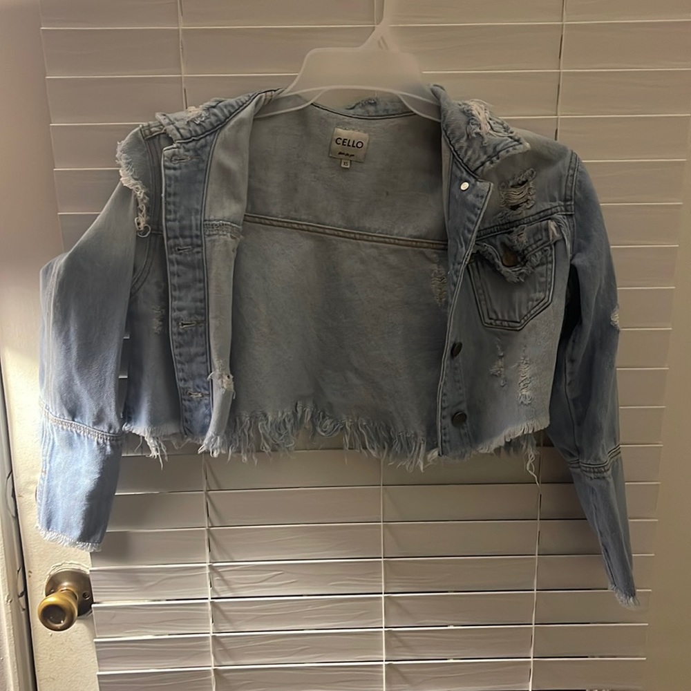 Ripped jean jacket